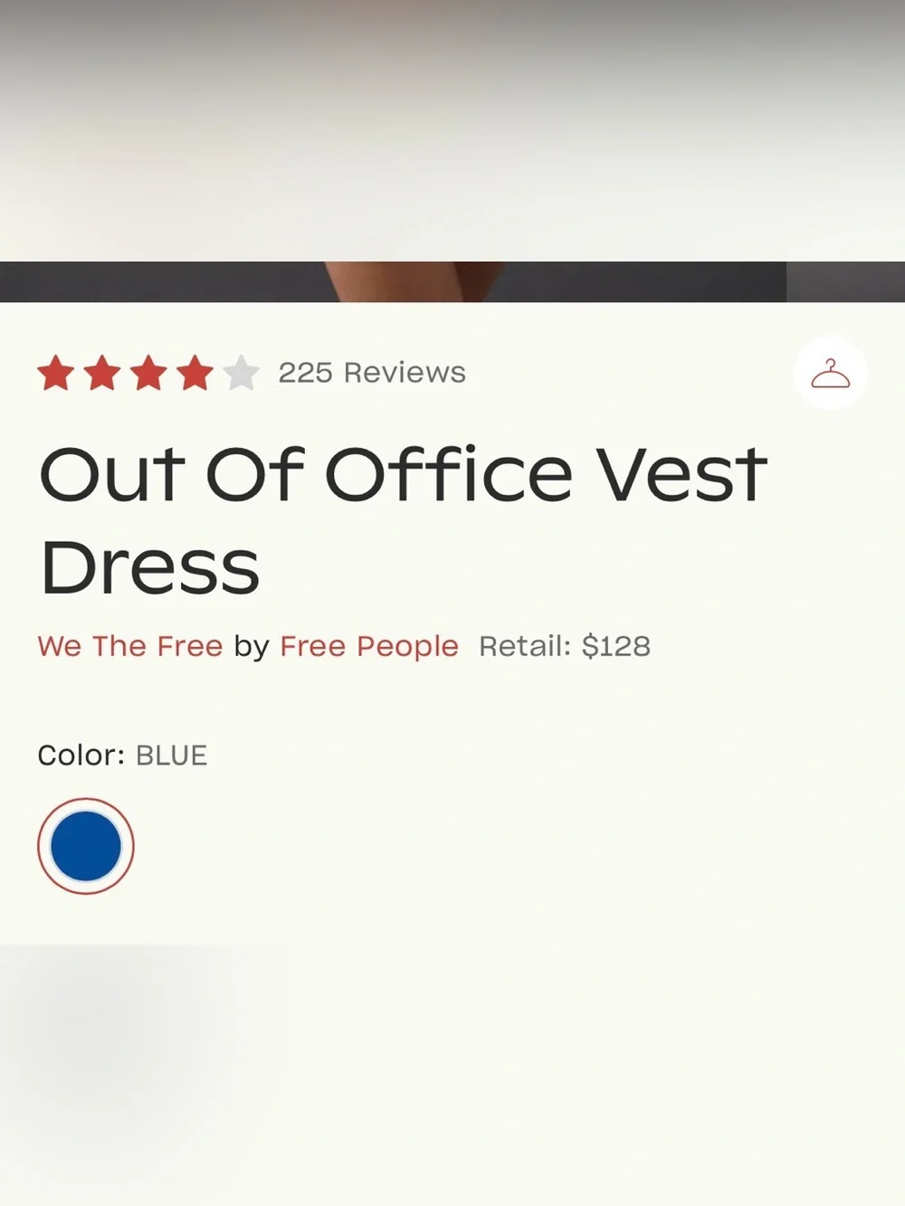 Free People We the Free Out of Office Vest Dress Denim M